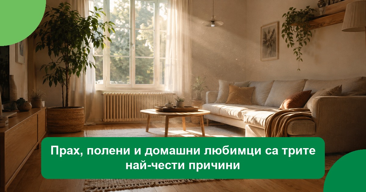 Прах, полени и домашни любимци са трите най-чести причини