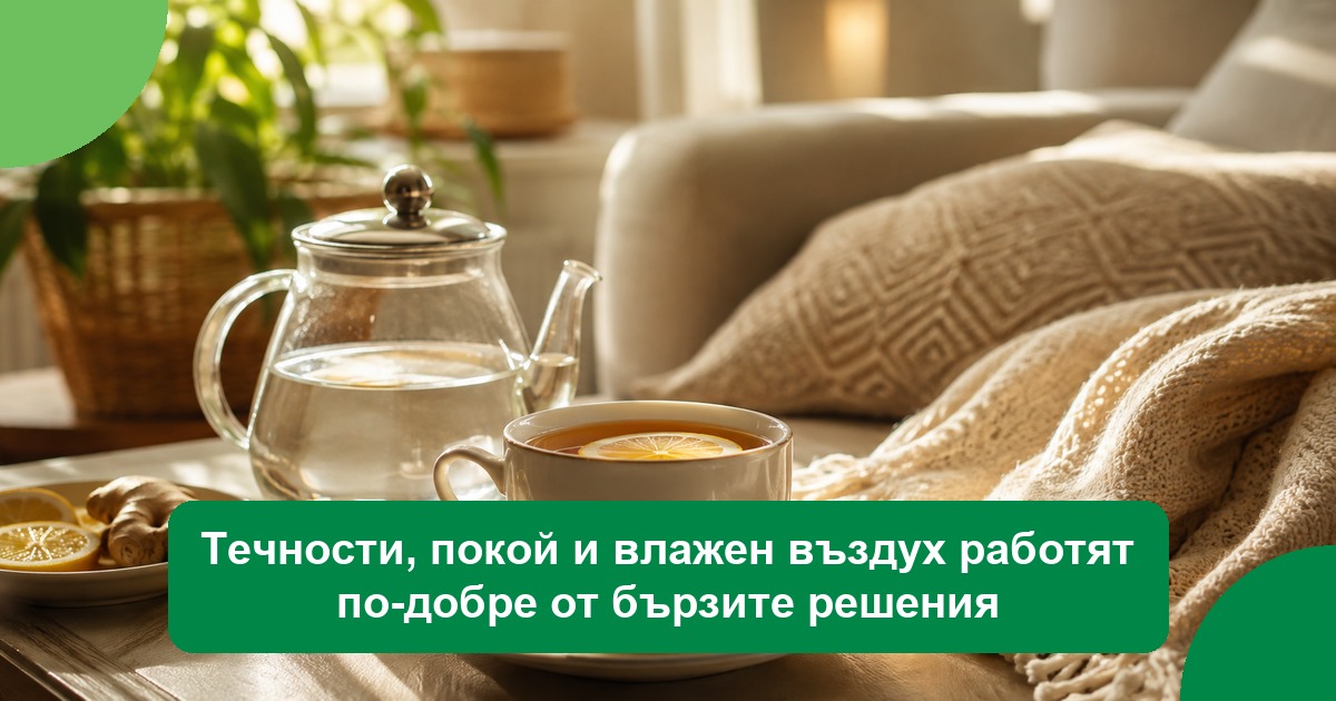 Течности, покой и влажен въздух работят по-добре от бързите решения