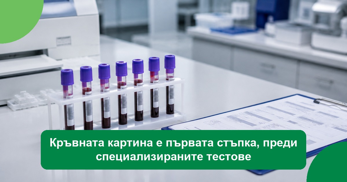 Кръвната картина е първата стъпка, преди специализираните тестове