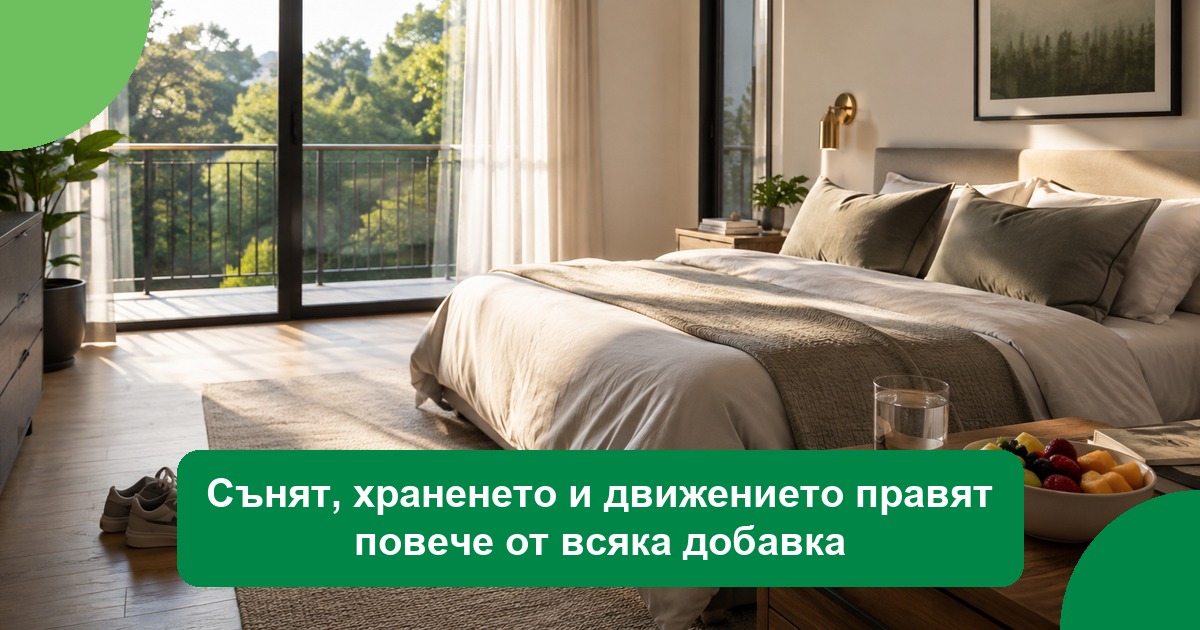 Сънят, храненето и движението правят повече от всяка добавка