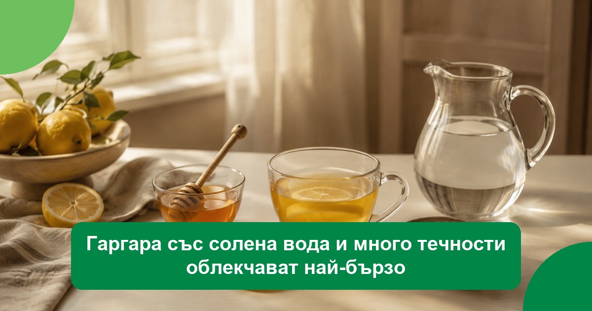 Домашна грижа при възпалено гърло: течности и гаргара