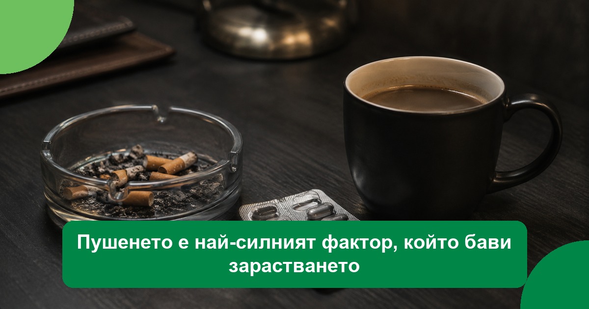 Пушенето е най-силният фактор, който бави зарастването