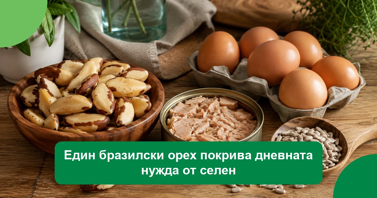 Един бразилски орех покрива дневната нужда от селен
