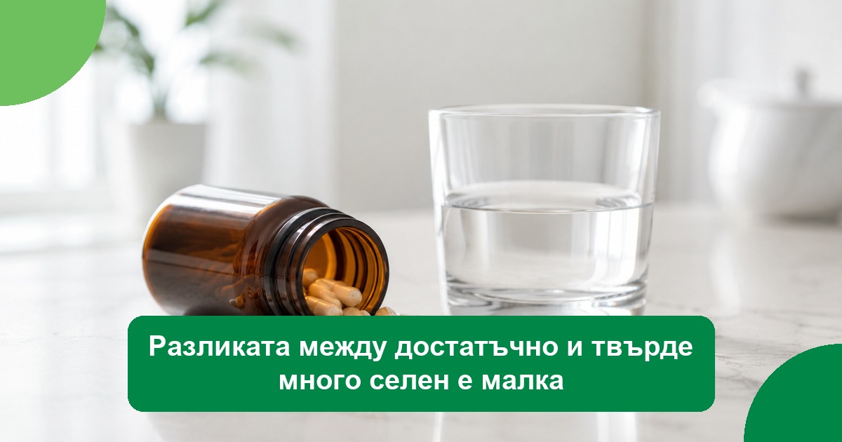 Разликата между достатъчно и твърде много селен е малка