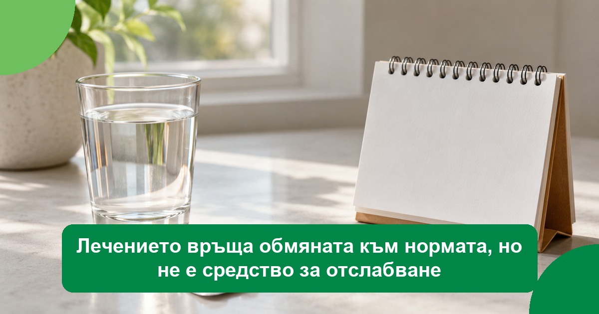 Лечението връща обмяната към нормата, но не е средство за отслабване