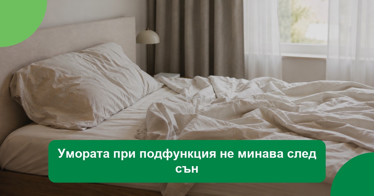 Умората при подфункция не минава след сън