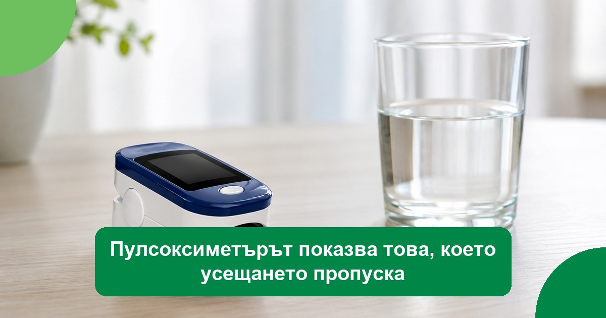Пулсоксиметърът показва това, което усещането пропуска