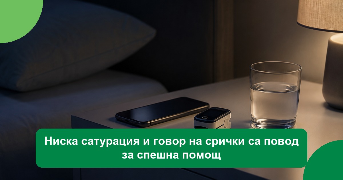 Ниска сатурация и говор на срички са повод за спешна помощ